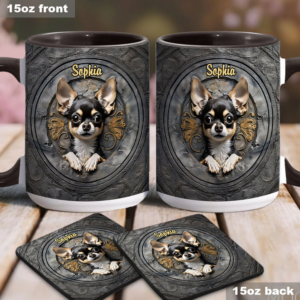 Adorable Chihuahua - Personalized Chihuahua Accent Mug
