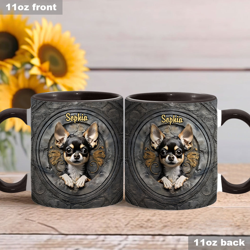 Adorable Chihuahua - Personalized Chihuahua Accent Mug