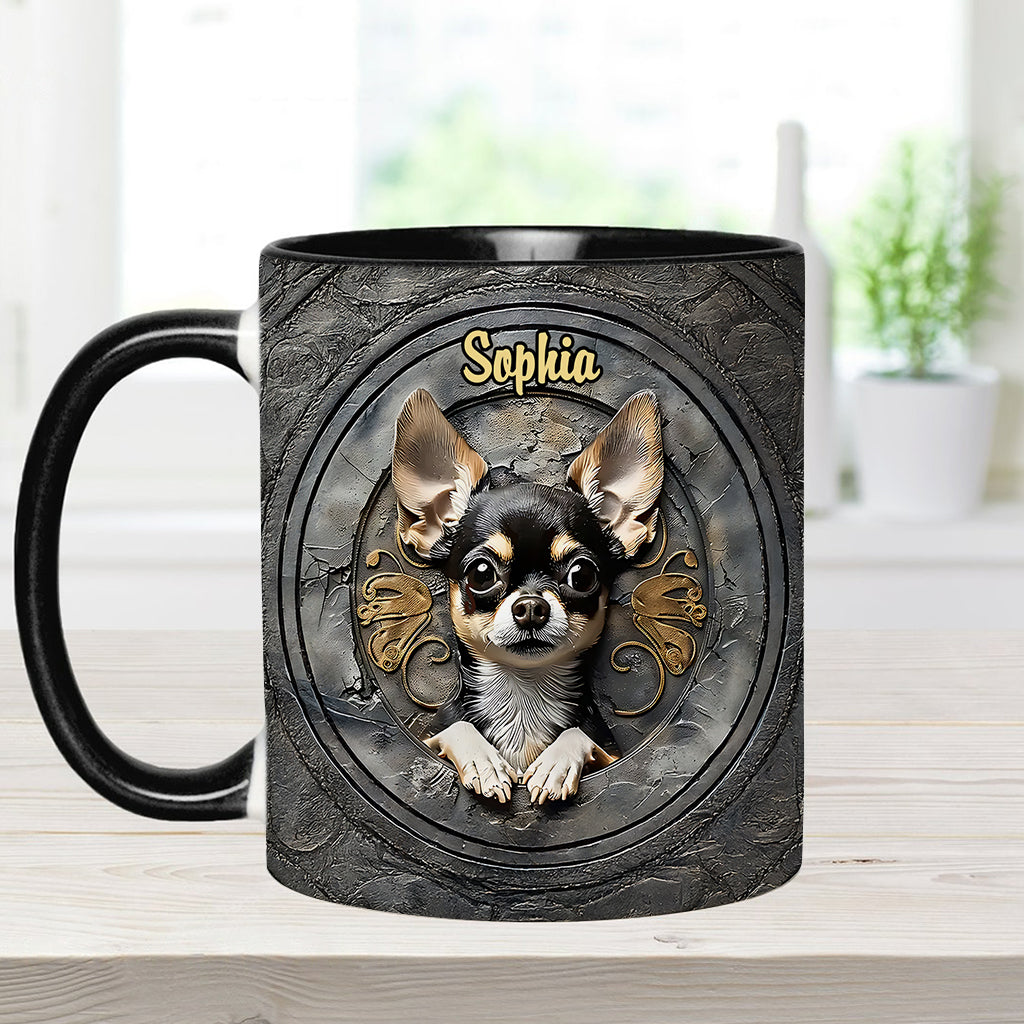 Adorable Chihuahua - Personalized Chihuahua Accent Mug