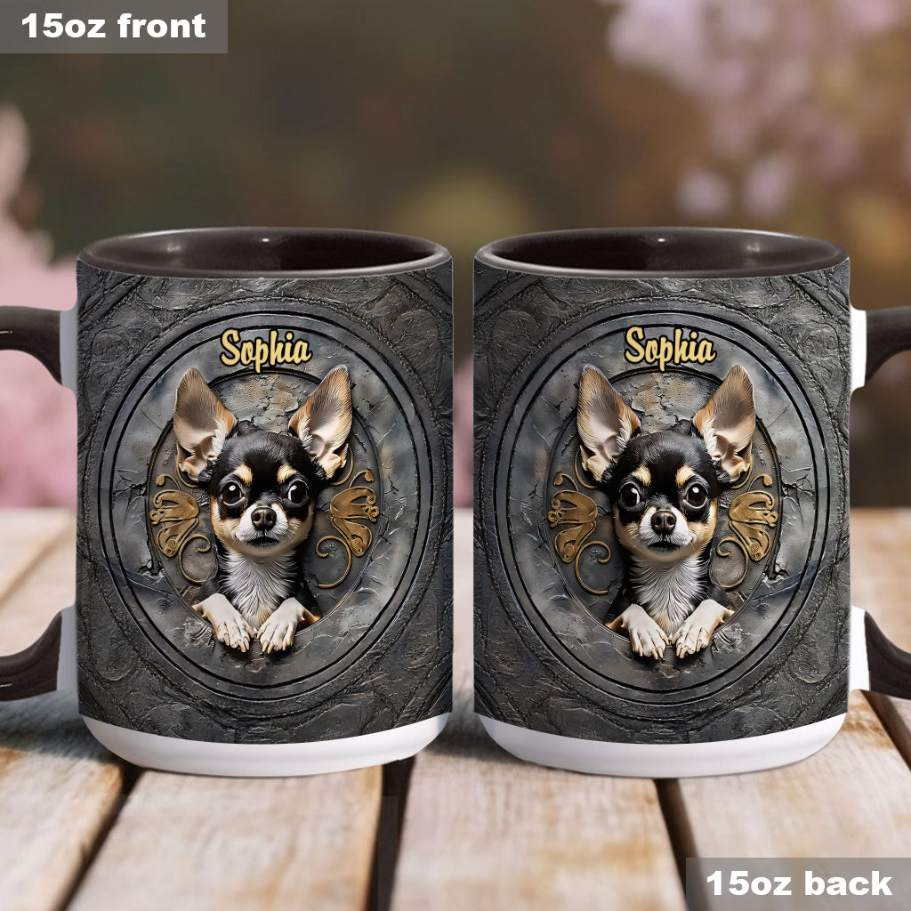 Adorable Chihuahua - Personalized Chihuahua Accent Mug