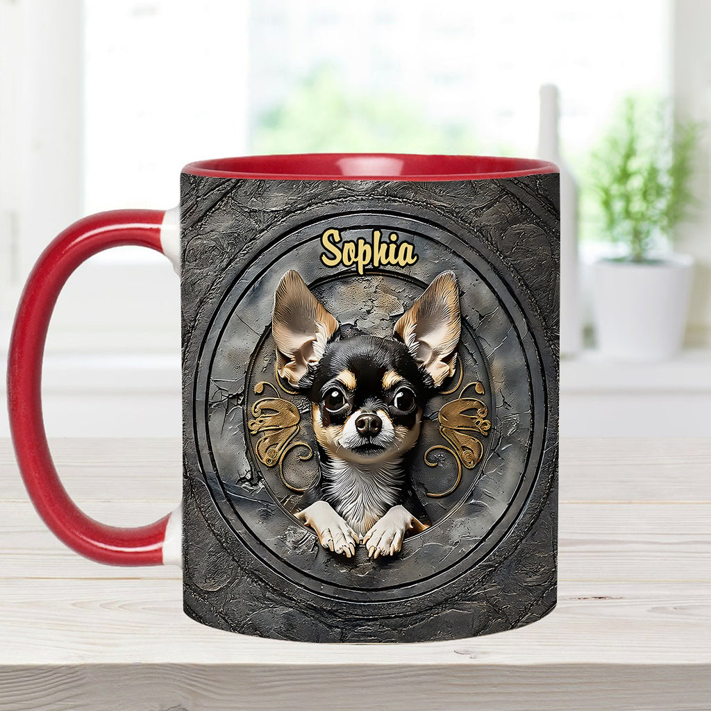 Adorable Chihuahua - Personalized Chihuahua Accent Mug