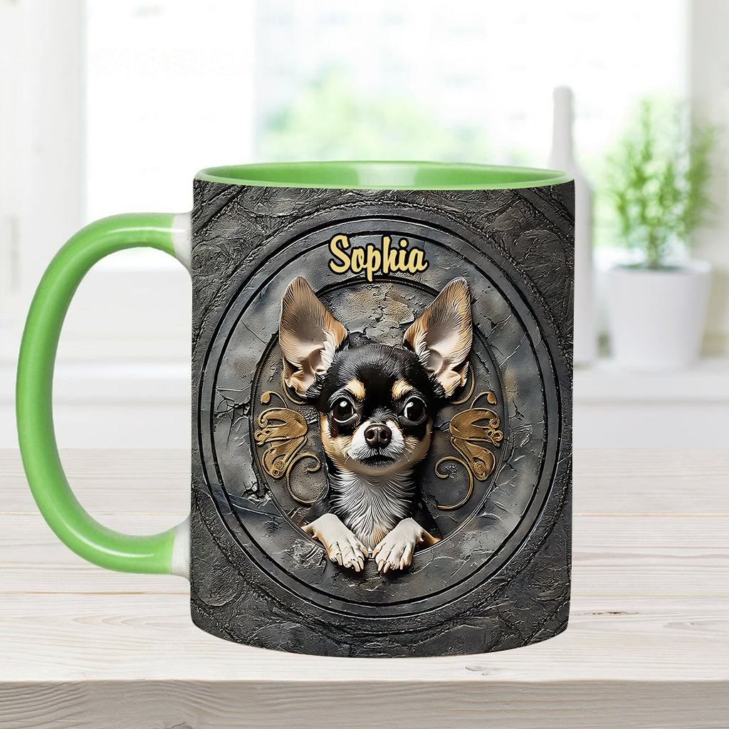 Adorable Chihuahua - Personalized Chihuahua Accent Mug