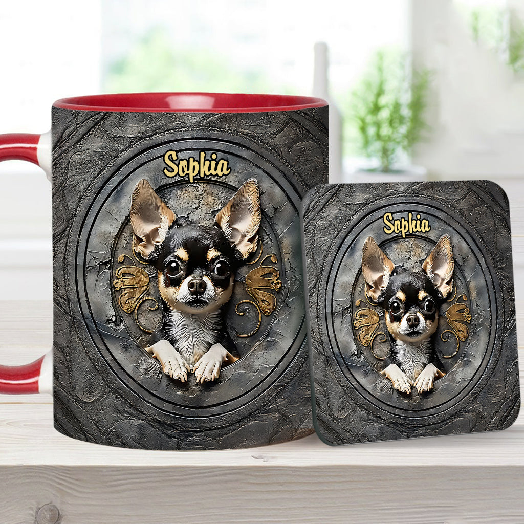 Adorable Chihuahua - Personalized Chihuahua Accent Mug