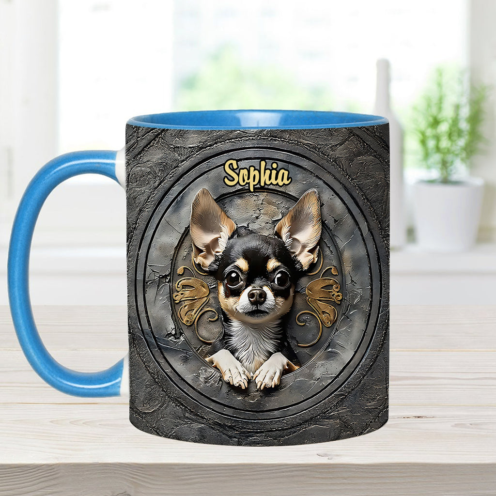 Adorable Chihuahua - Personalized Chihuahua Accent Mug