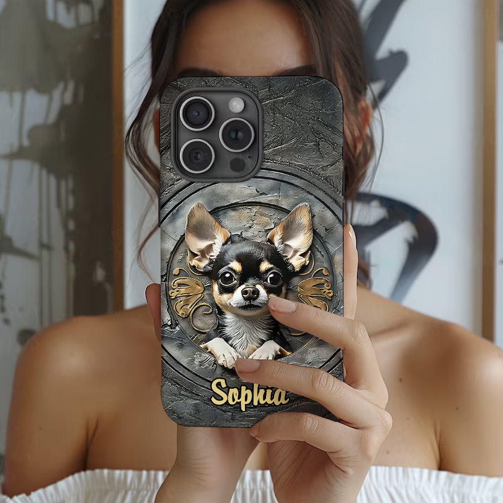 Adorable Chihuahua - Personalized Dog Full Print Phone Case