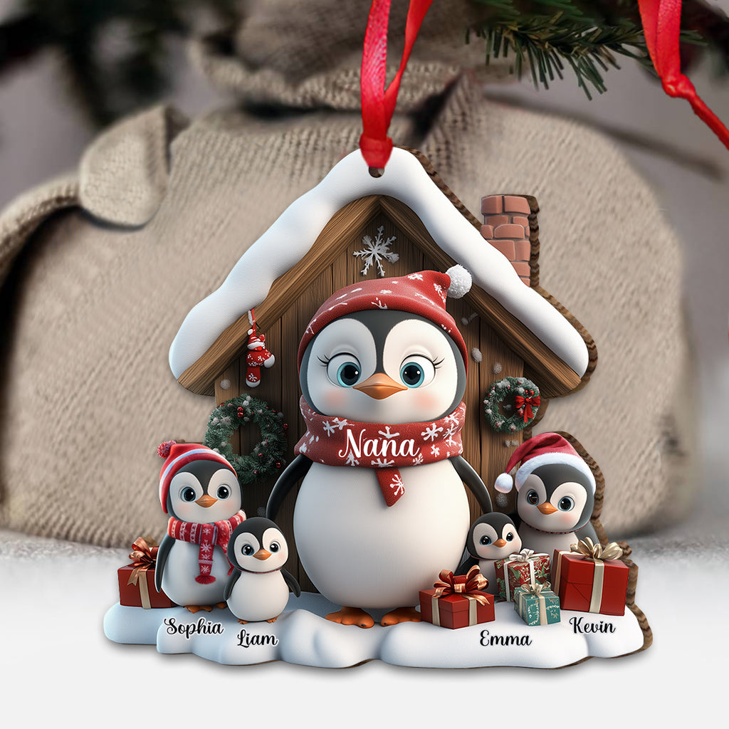 Any Title Cute Penguin Ornament - Personalized Grandma Ornament