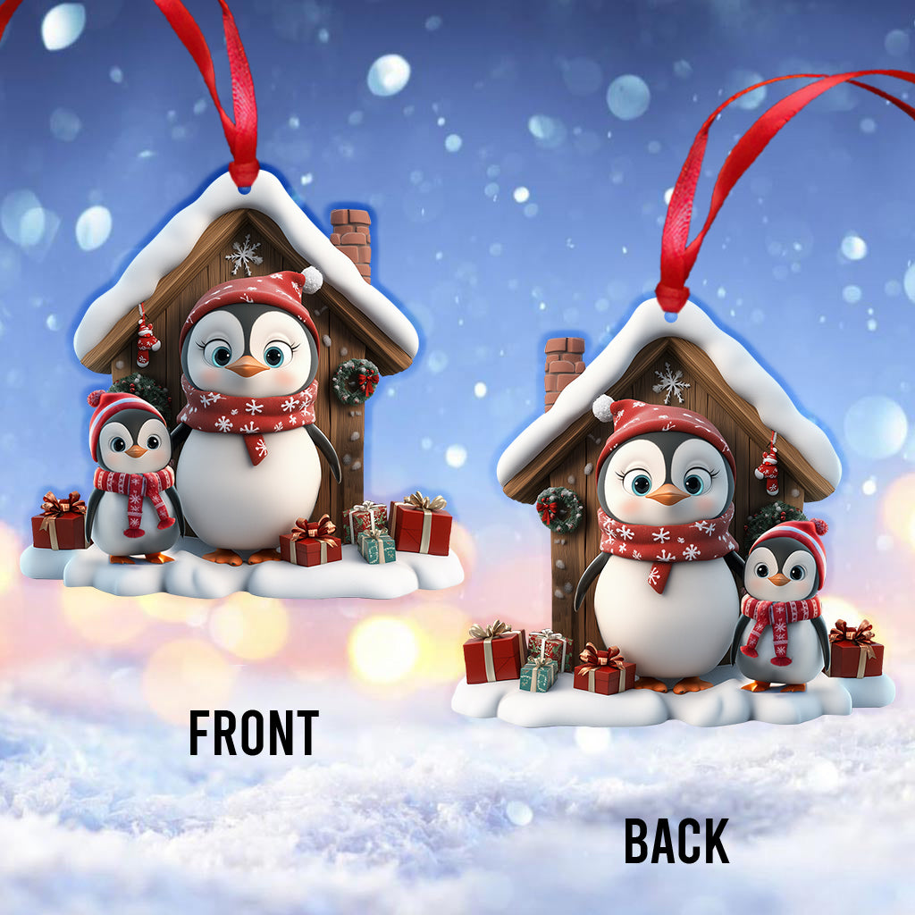 Any Title Cute Penguin Ornament - Personalized Grandma Ornament