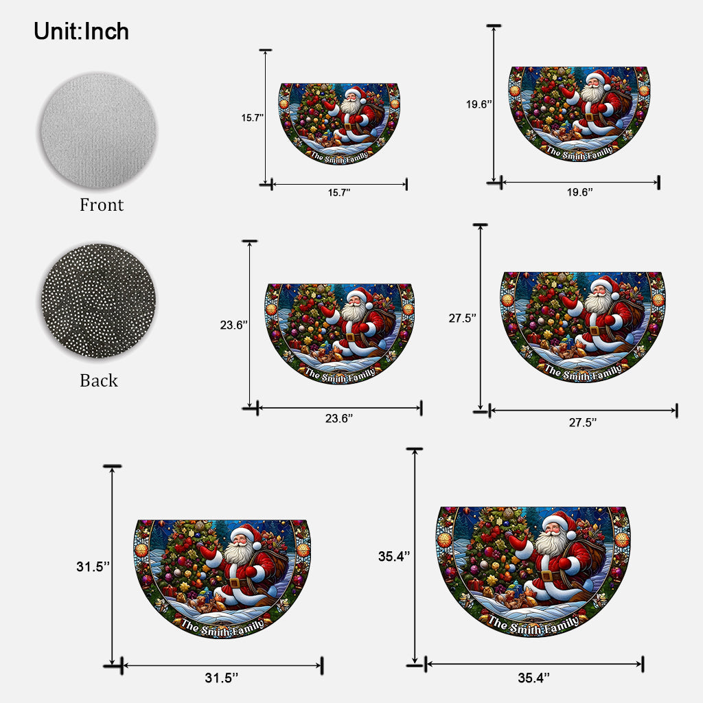 Merry Christmas - Personalized Family Shaped Doormat