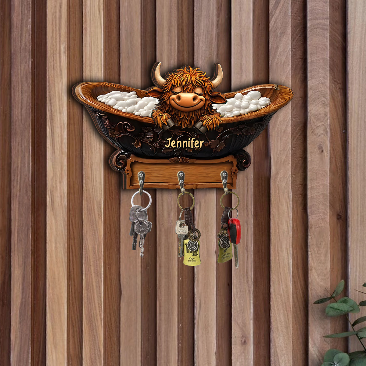 Cute Cow - Personalized Custom Shaped Key Rack