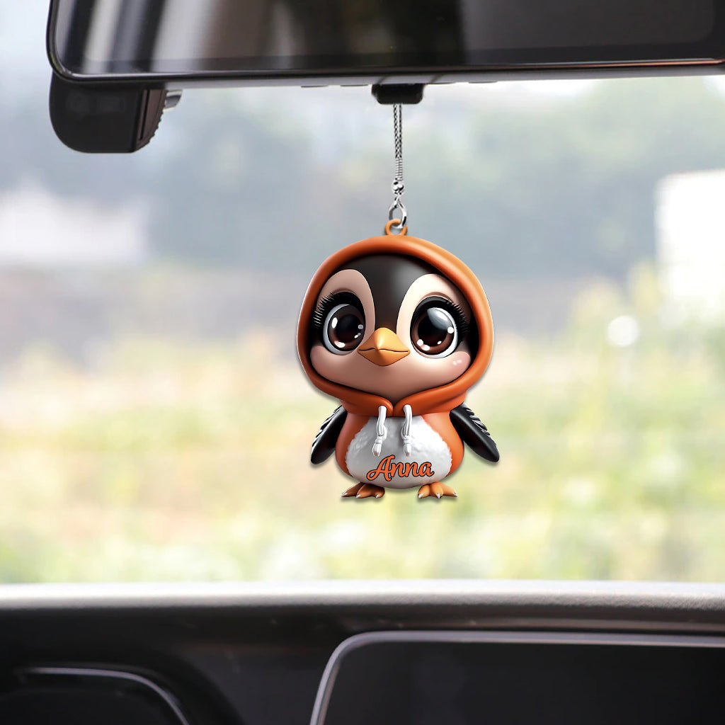 Cute Penguin - Personalized Car Ornament