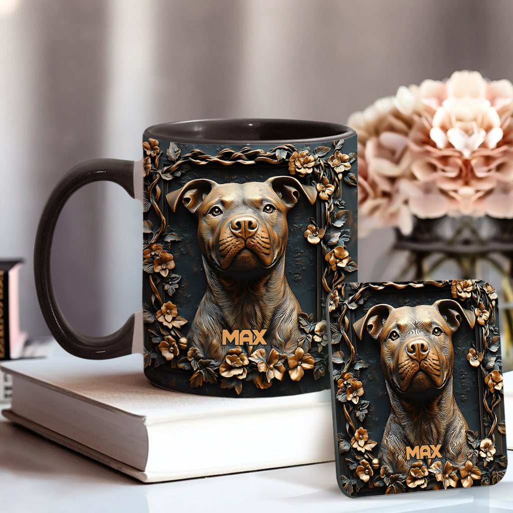 Strong Pitbull - Personalized Dog Accent Mug
