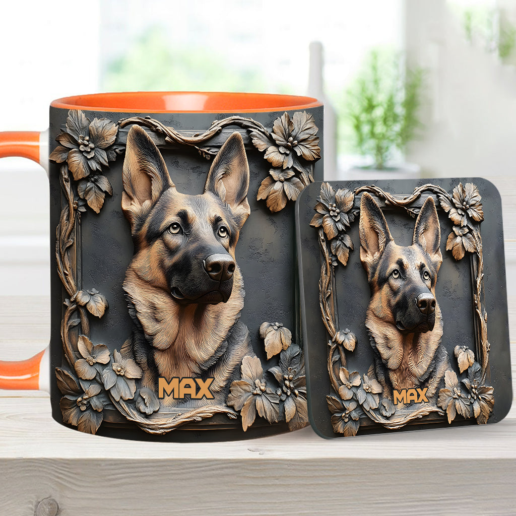 Strong German Shepherd - Personalized Dog Accent Mug
