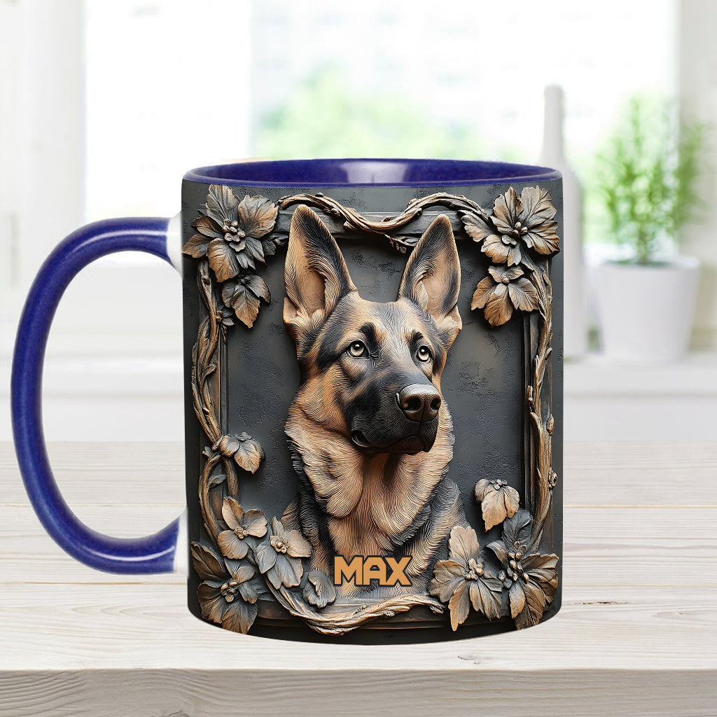 Strong German Shepherd - Personalized Dog Accent Mug