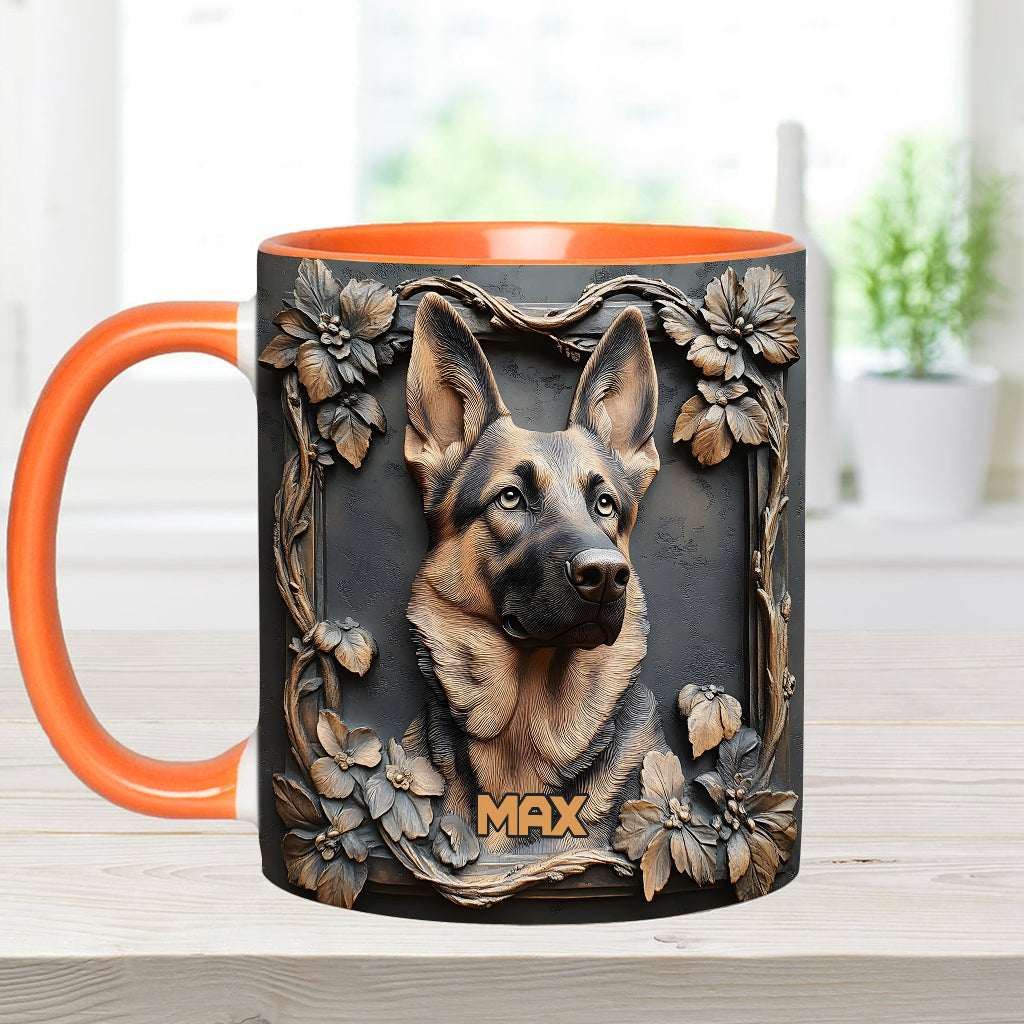 Strong German Shepherd - Personalized Dog Accent Mug