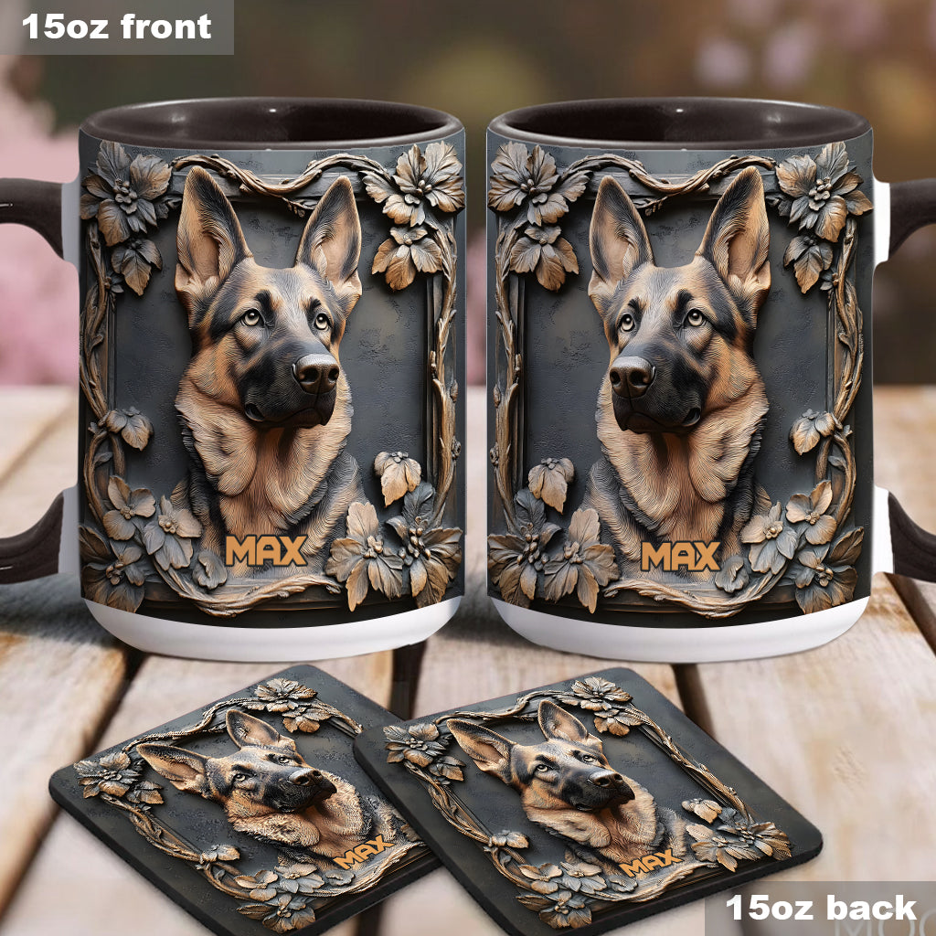 Strong German Shepherd - Personalized Dog Accent Mug