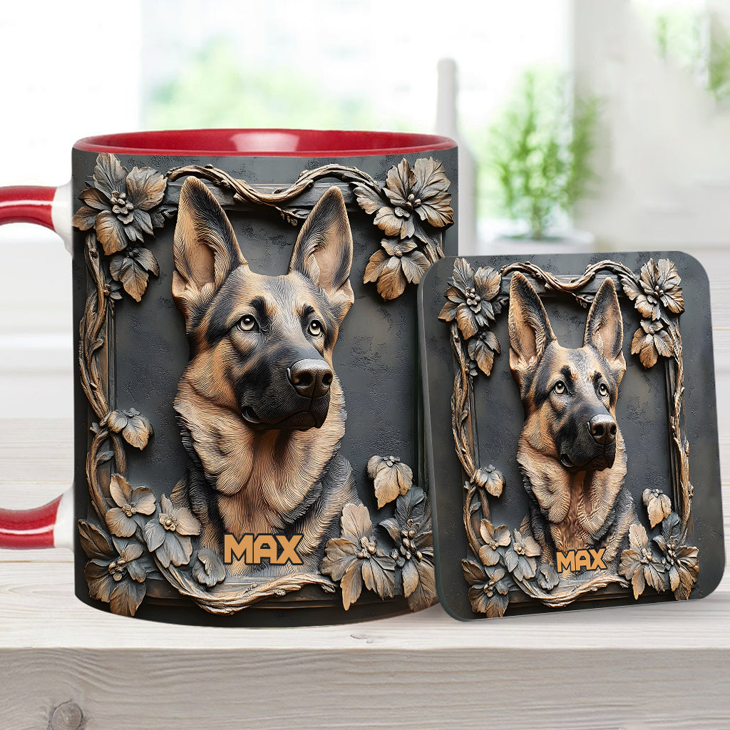 Strong German Shepherd - Personalized Dog Accent Mug