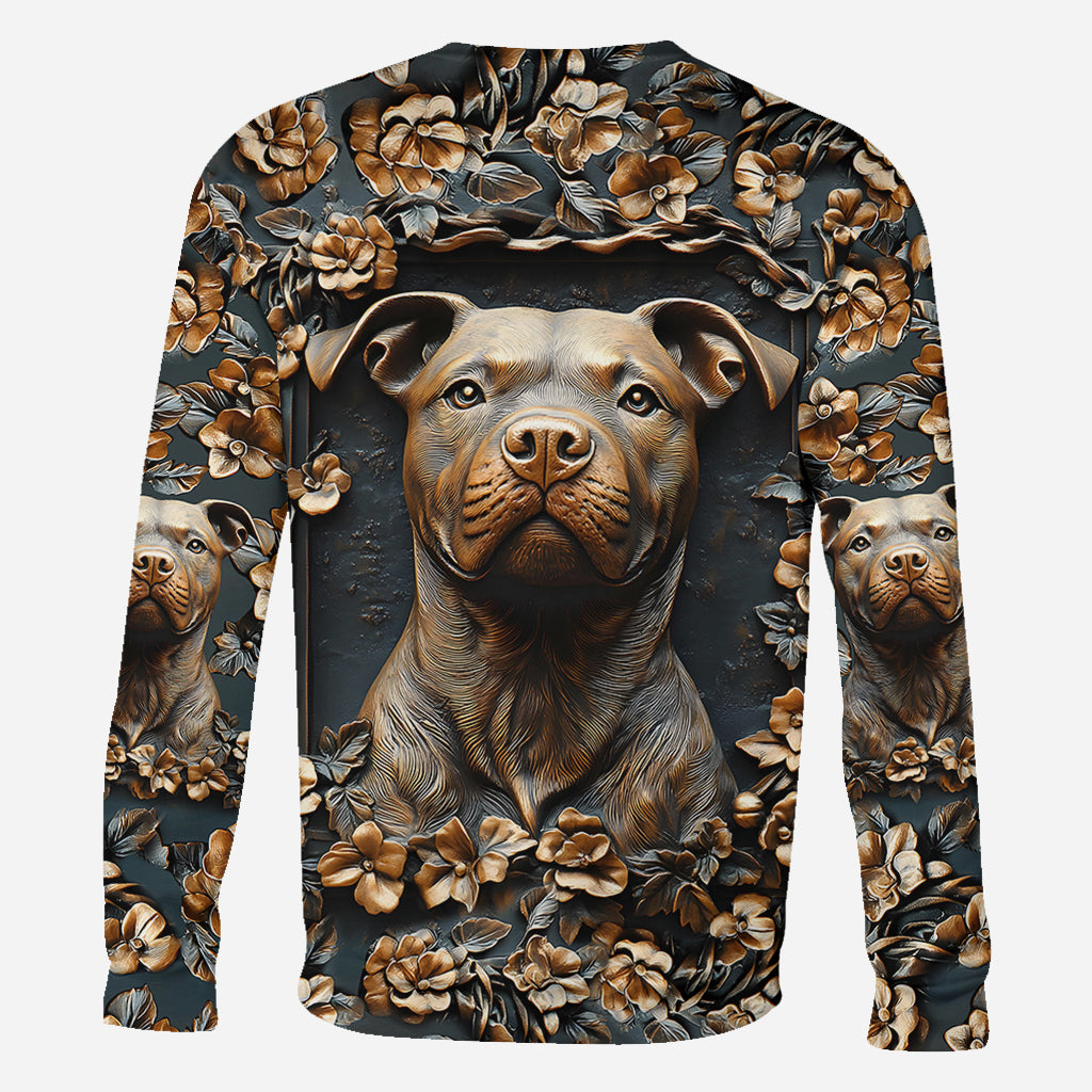 Strong Pitbull - Personalized Dog All Over Shirt