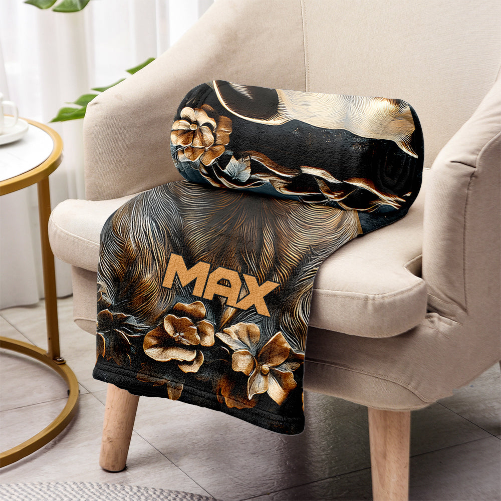 Strong Pitbull - Personalized Dog Blanket