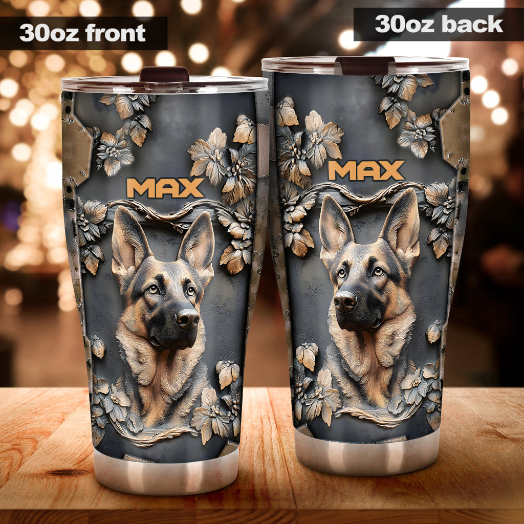 Strong German Shepherd - Personalized Dog Tumbler