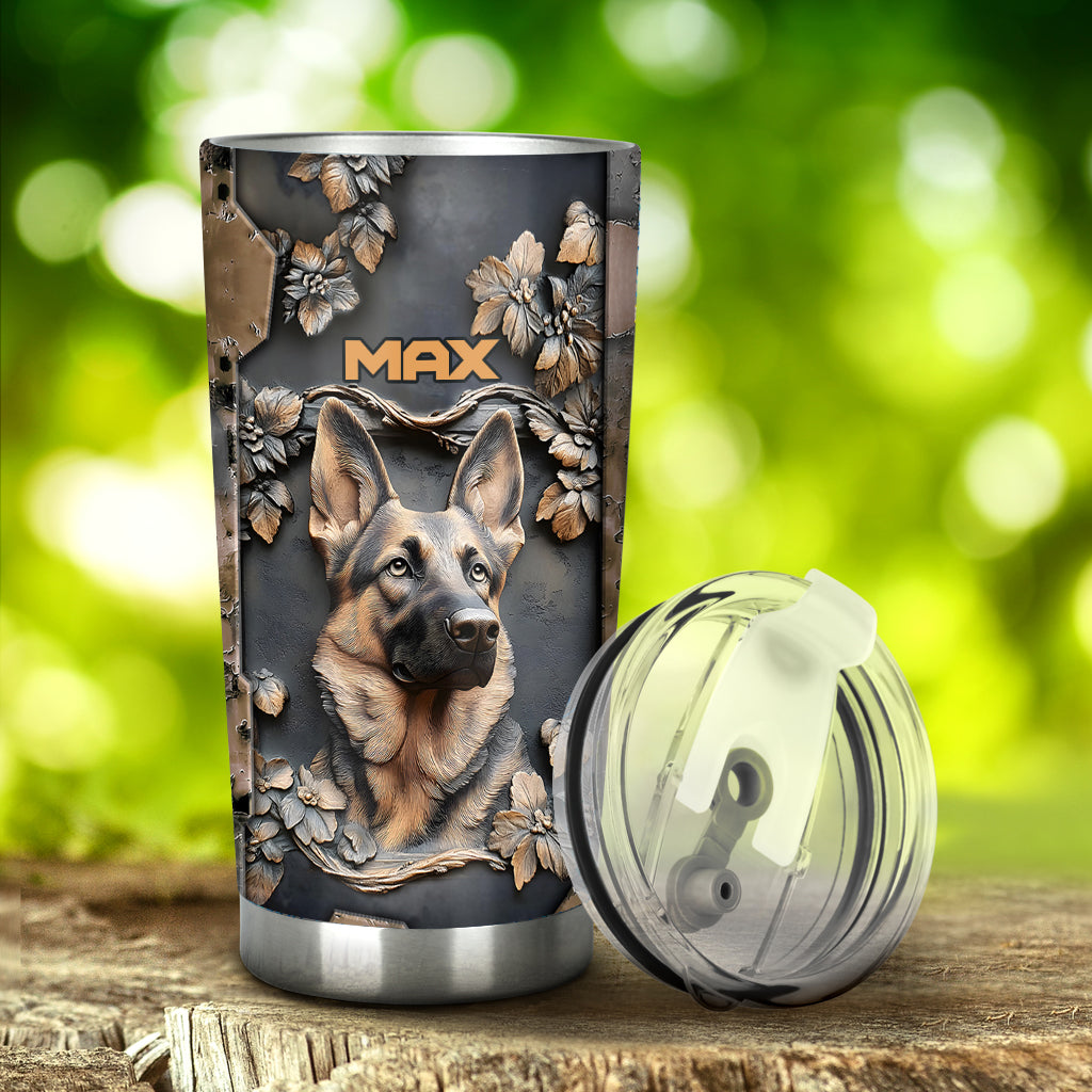 Strong German Shepherd - Personalized Dog Tumbler