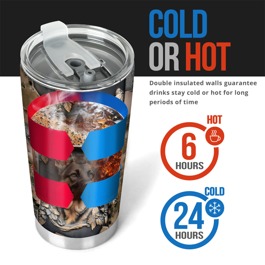 Strong German Shepherd - Personalized Dog Tumbler