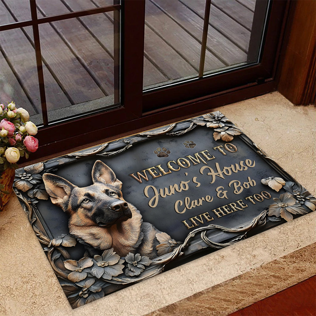 Welcome To Dog's House - Personalized Dog Doormat