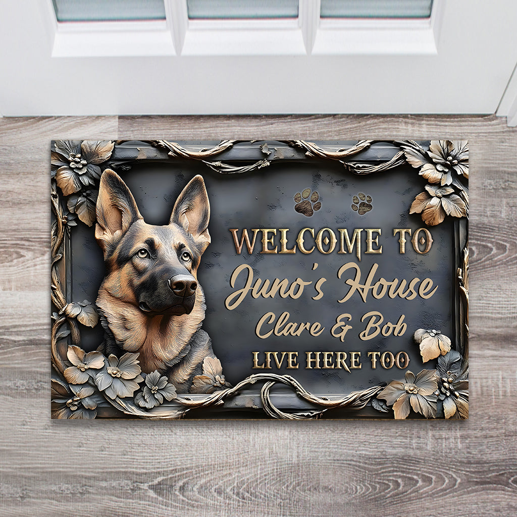 Welcome To Dog's House - Personalized Dog Doormat
