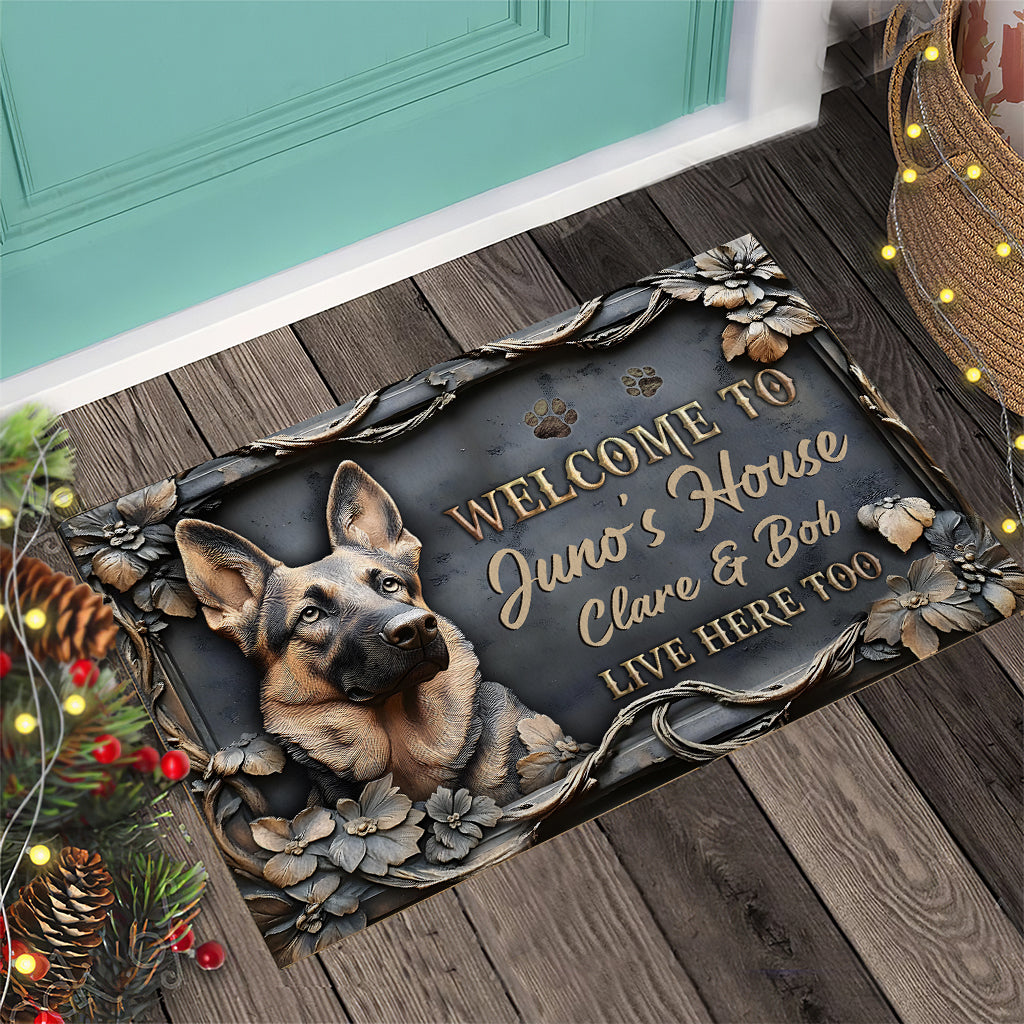 Welcome To Dog's House - Personalized Dog Doormat