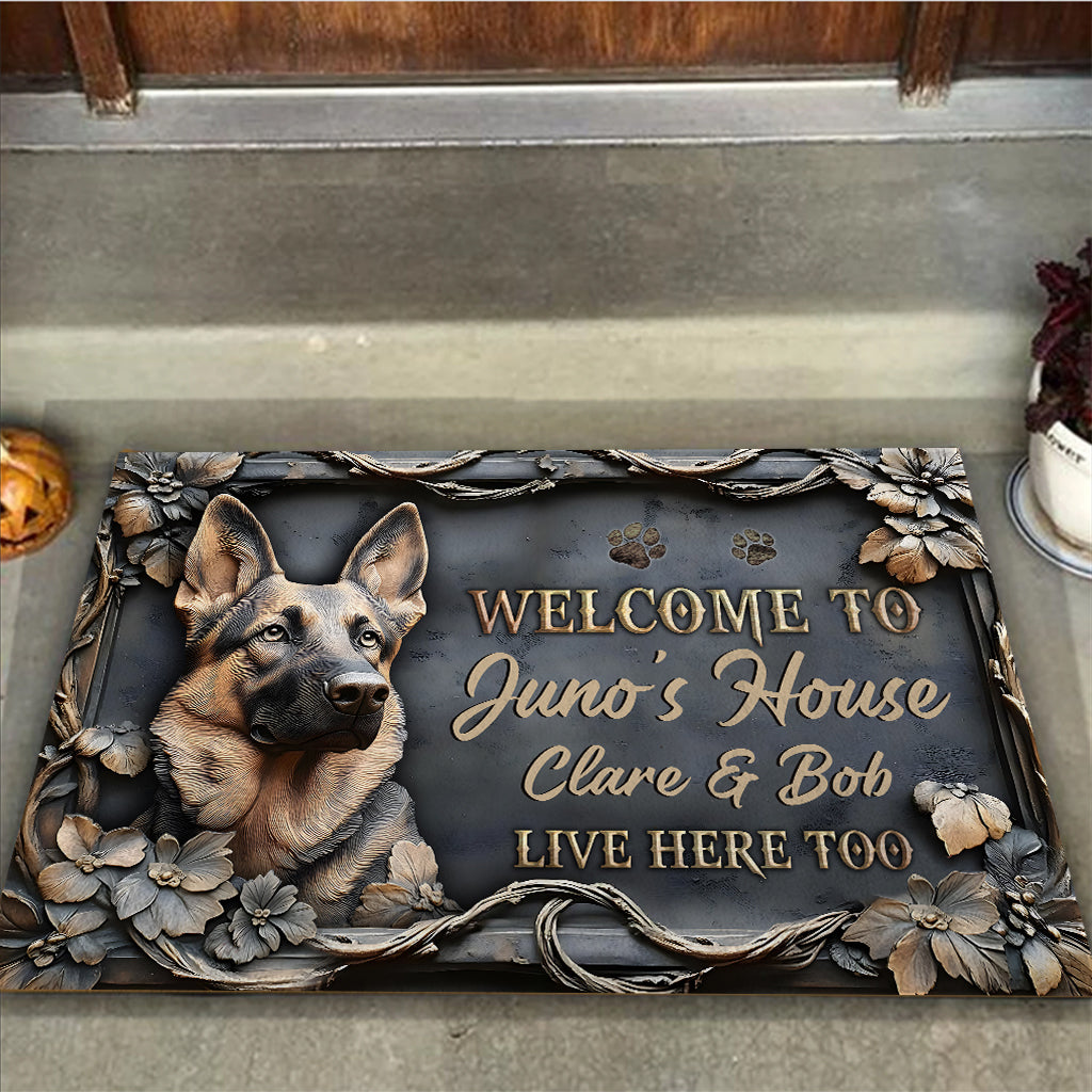 Welcome To Dog's House - Personalized Dog Doormat