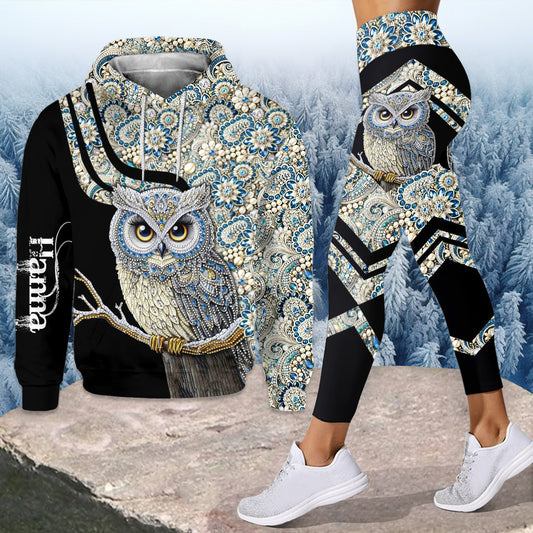 Beautiful Owl - Personalized Owl Hoodie and Leggings