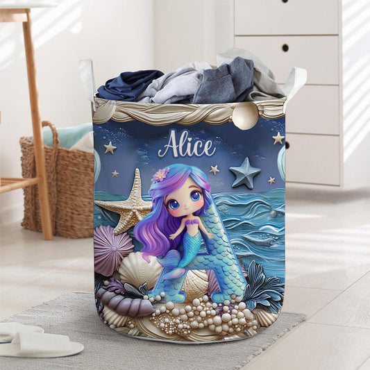Adorable Mermaid Letter Kid Storage Basket