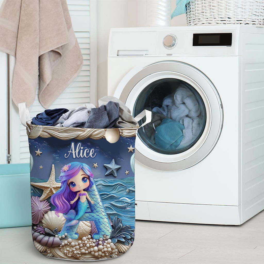 Adorable Mermaid Letter Kid Storage Basket