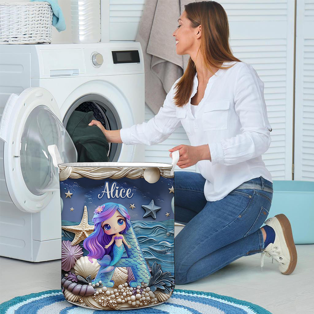 Adorable Mermaid Letter Kid Storage Basket