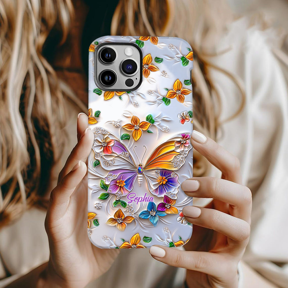 Stunning Butterfly Bee Dragonfly - Personalized Butterfly Full Print Phone Case