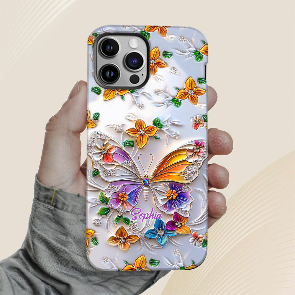 Stunning Butterfly Bee Dragonfly - Personalized Butterfly Full Print Phone Case