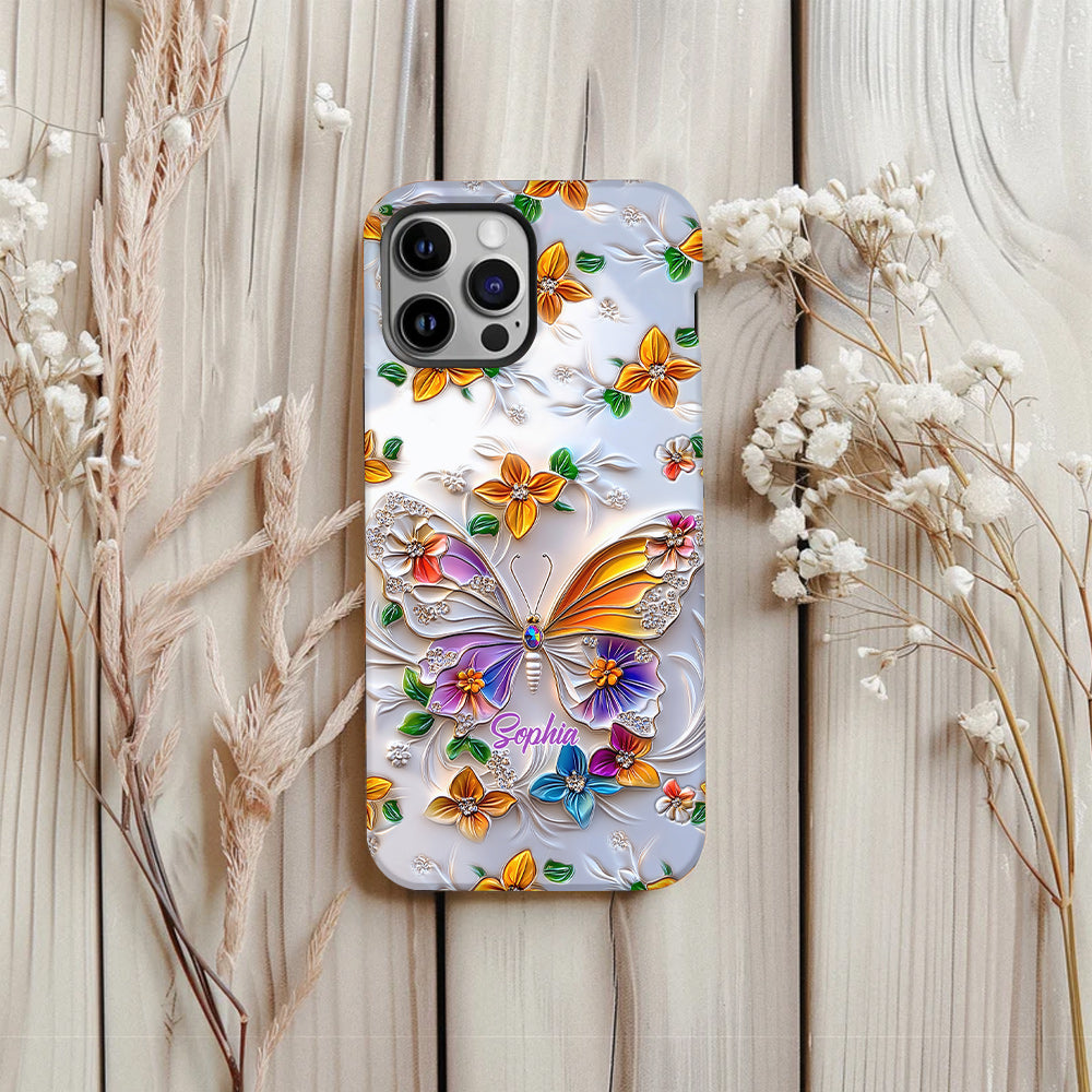 Stunning Butterfly Bee Dragonfly - Personalized Butterfly Full Print Phone Case