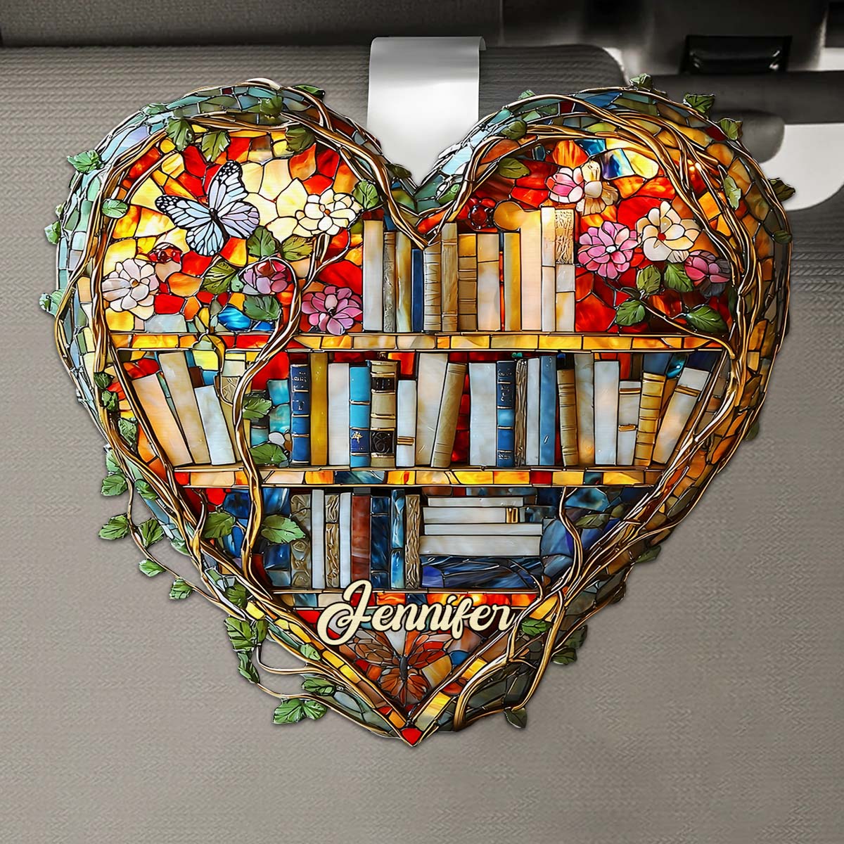 Just A Girl Who Loves Books - Personalized Book Shaped Car Visor Clip