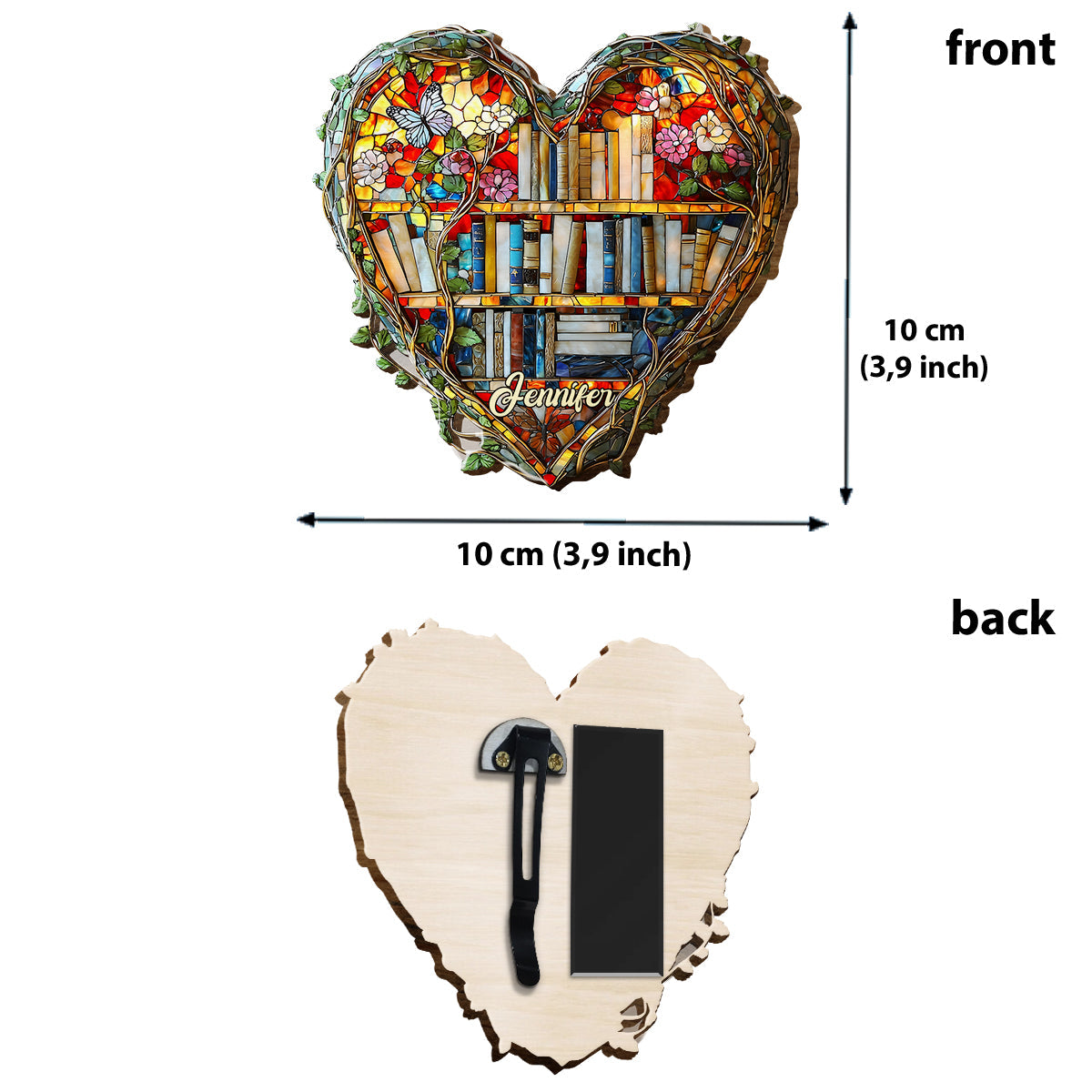 Just A Girl Who Loves Books - Personalized Book Shaped Car Visor Clip