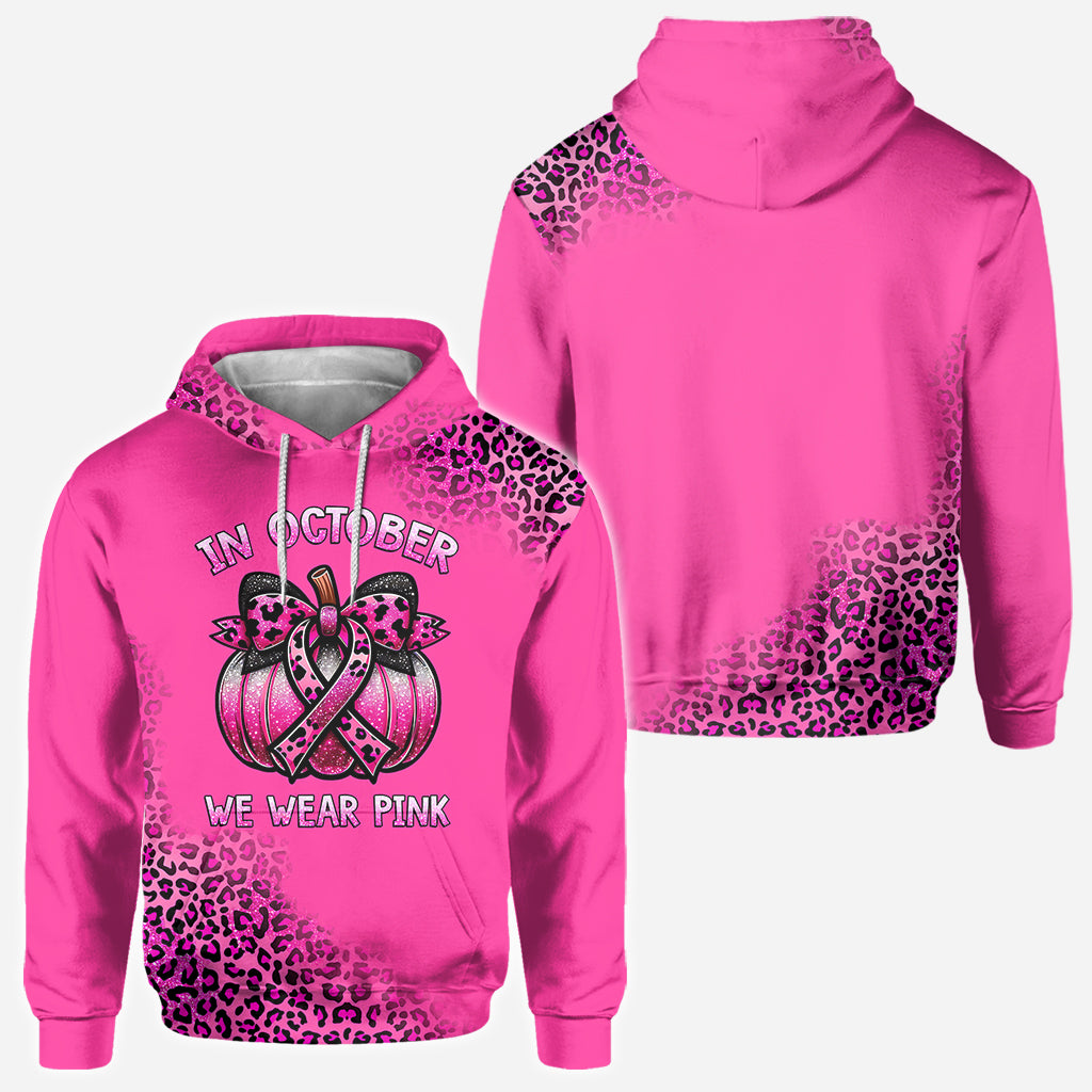 In October We Wear Pink - Breast Cancer Awareness All Over Shirt