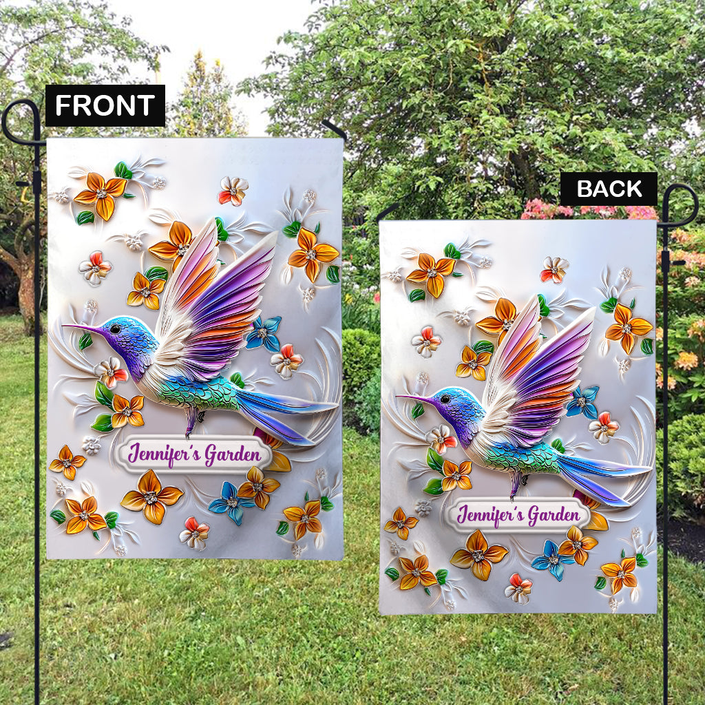 Stunning Butterfly Dragonfly Bee Hummingbird - Personalized Gardening Garden Flag