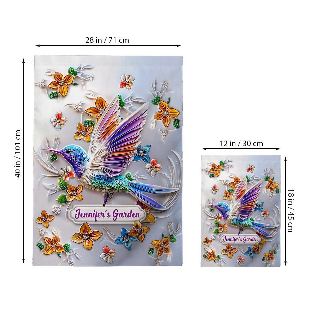 Stunning Butterfly Dragonfly Bee Hummingbird - Personalized Gardening Garden Flag