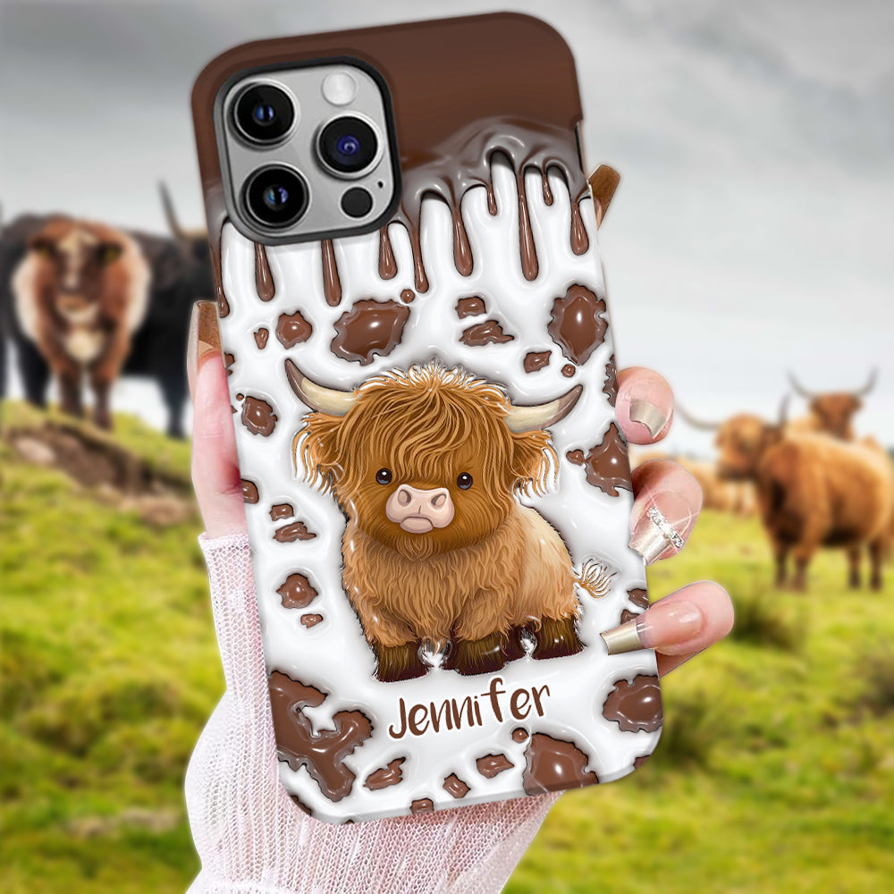 Just A Girl Who Loves Highland Cow - Personalized Full Print Phone Case