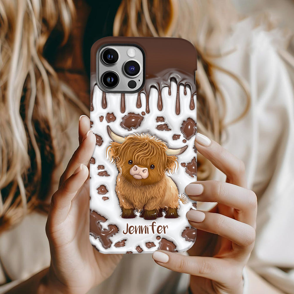 Just A Girl Who Loves Highland Cow - Personalized Full Print Phone Case