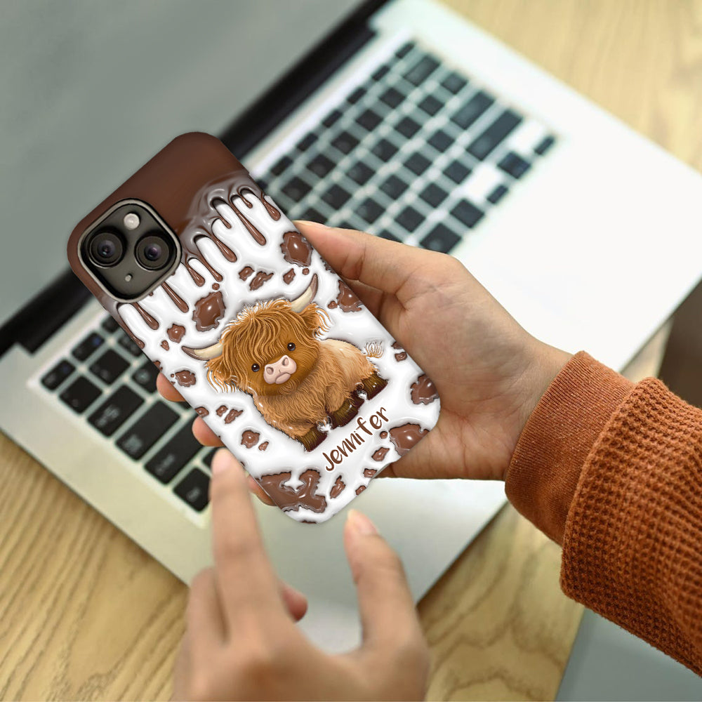 Just A Girl Who Loves Highland Cow - Personalized Full Print Phone Case