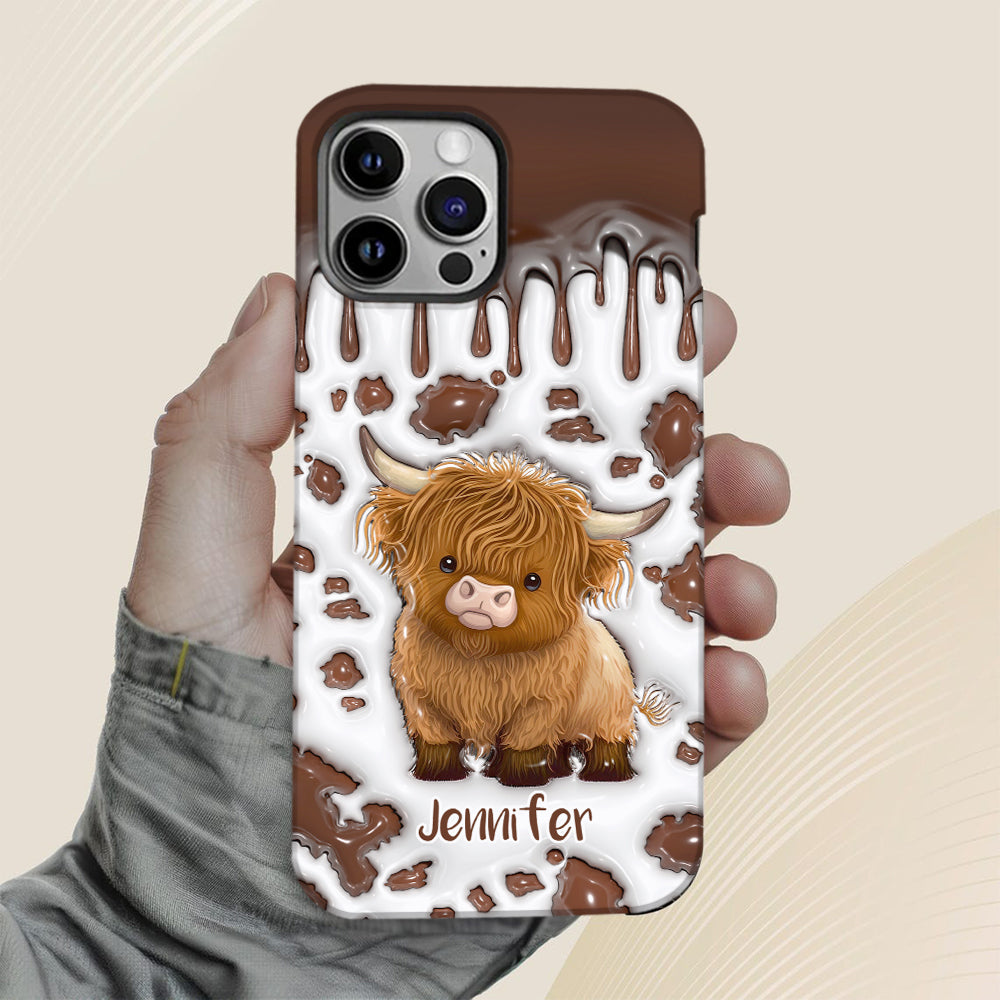 Just A Girl Who Loves Highland Cow - Personalized Full Print Phone Case