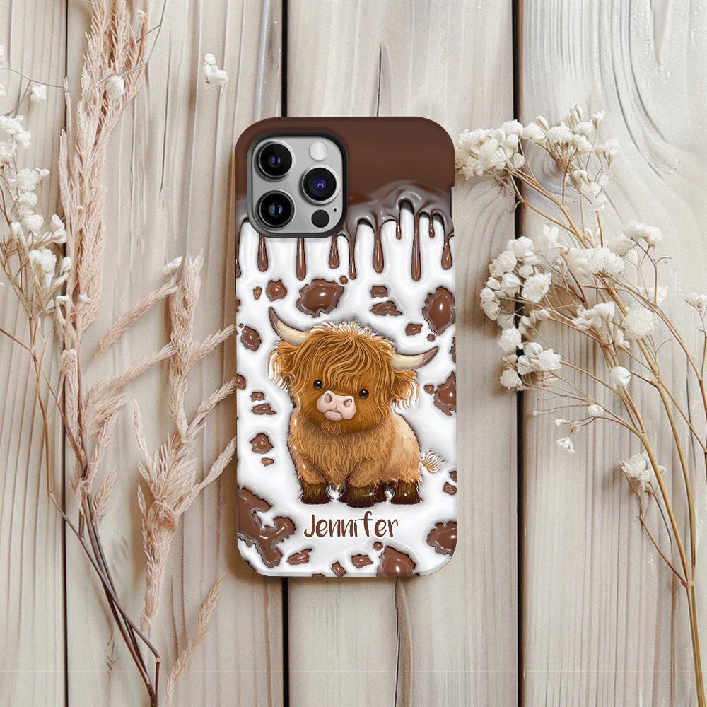 Just A Girl Who Loves Highland Cow - Personalized Full Print Phone Case