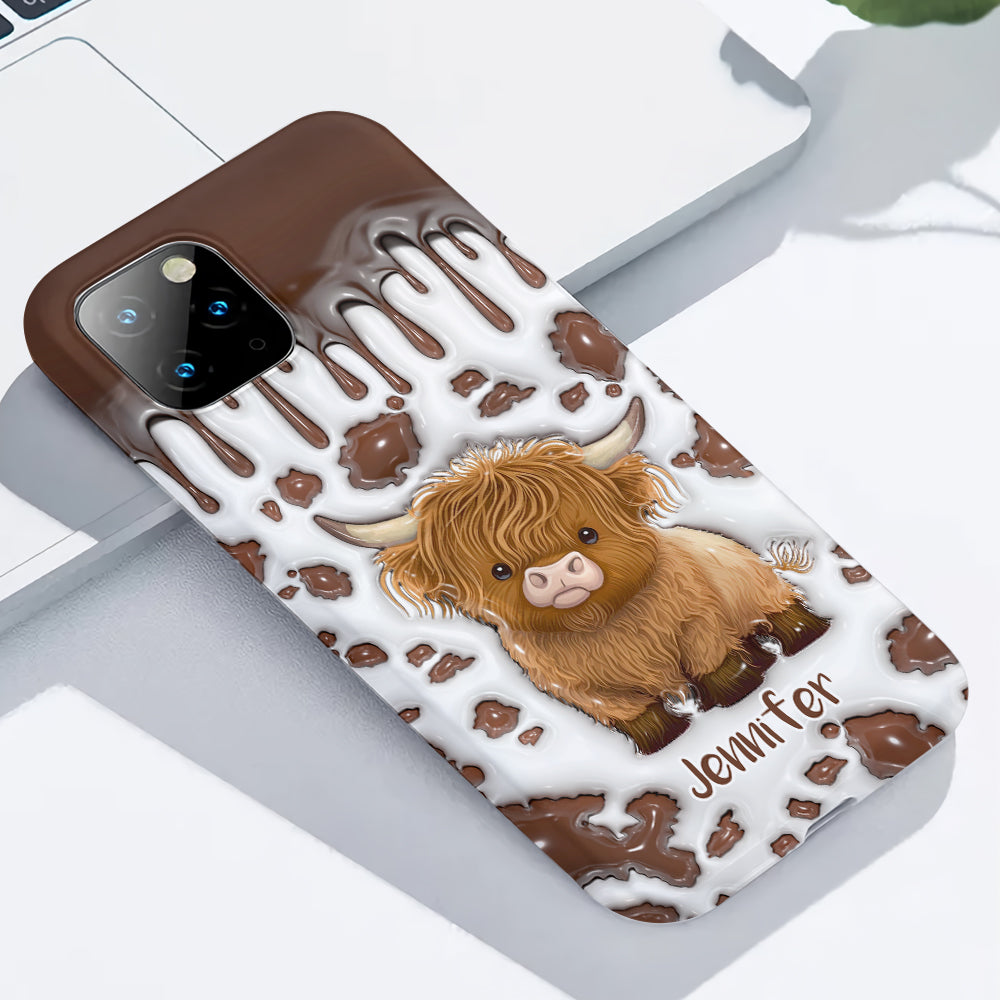 Just A Girl Who Loves Highland Cow - Personalized Full Print Phone Case