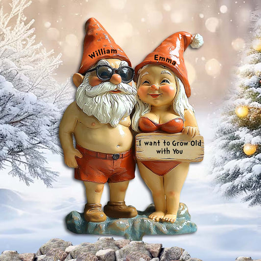 I Want To Grow Old With You - Personalized Gardening Acrylic Plaque Stake