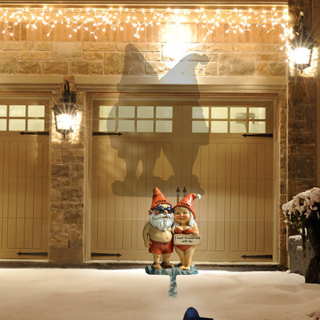 I Want To Grow Old With You - Personalized Gardening Acrylic Plaque Stake