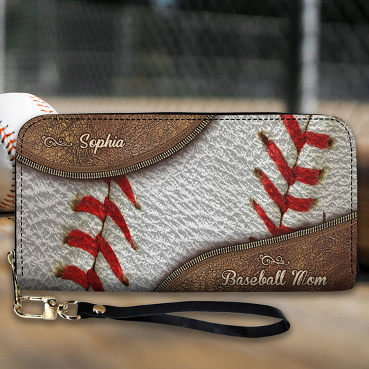 Sport Mom - Personalized Mother Leather Long Wallet
